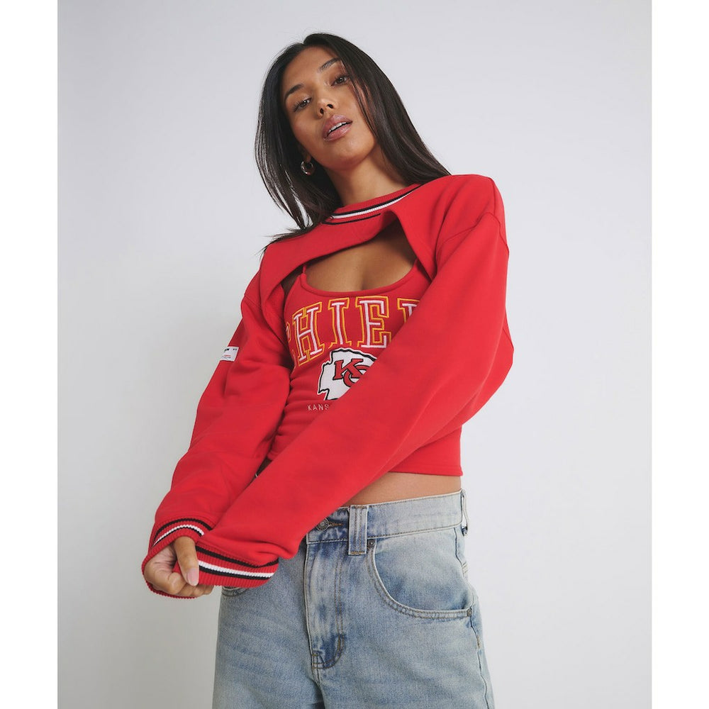 Kansas City Chiefs Off Season Women's Fleece Shrug Cami - Red
