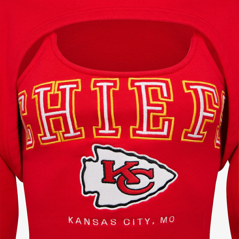 Kansas City Chiefs Off Season Women's Fleece Shrug Cami - Red