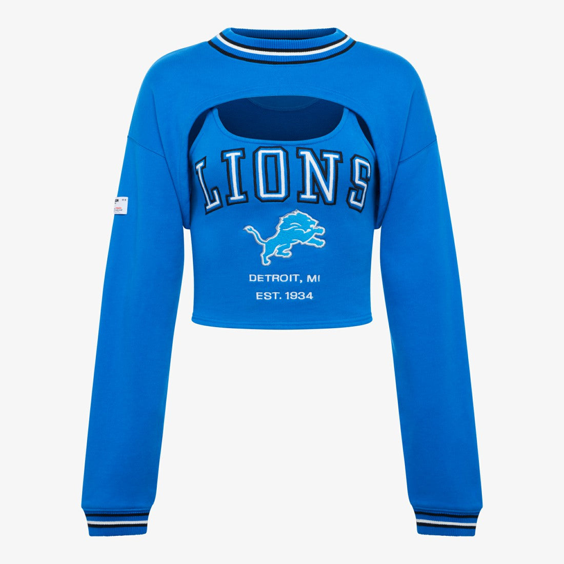 Detroit Lions Off Season Women's Fleece Shrug Cami - Blue