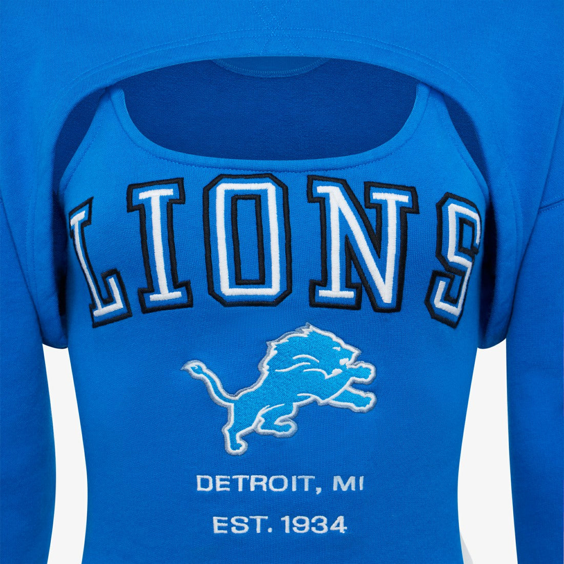 Detroit Lions Off Season Women's Fleece Shrug Cami - Blue