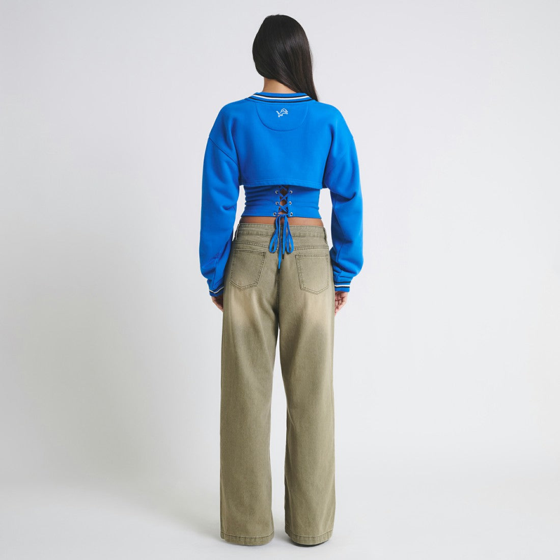Detroit Lions Off Season Women's Fleece Shrug Cami - Blue