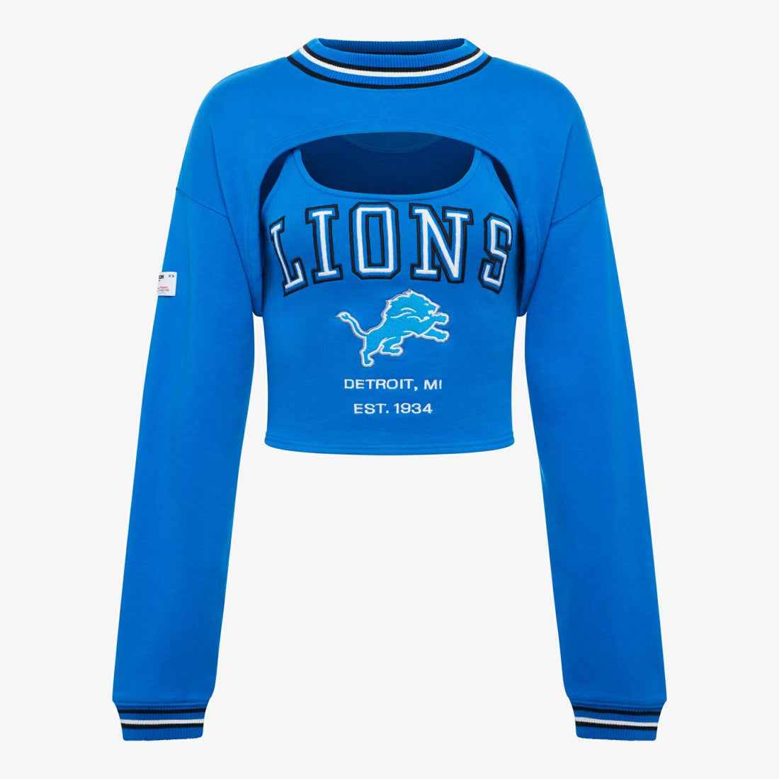 Detroit Lions Off Season Women's Fleece Shrug Cami - Blue