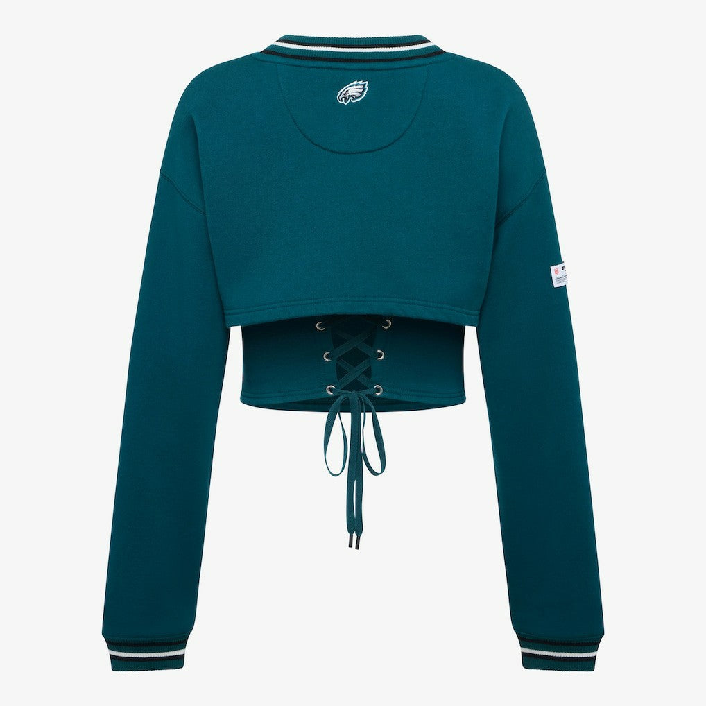 Philadelphia Eagles Off Season Women's Fleece Shrug Cami - Midnight Green