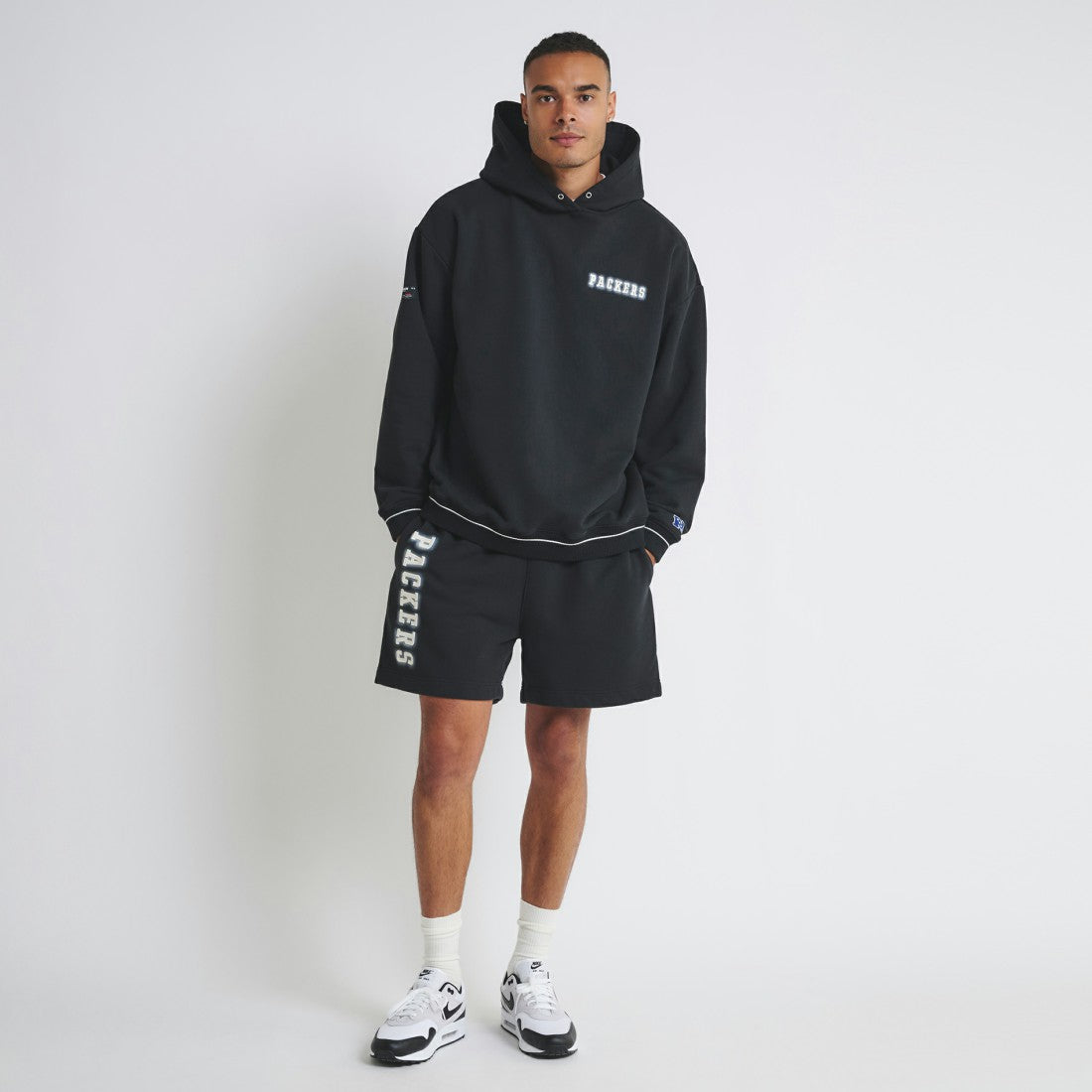 Green Bay Packers Off Season Unisex Fleece Shorts - Black Shorts