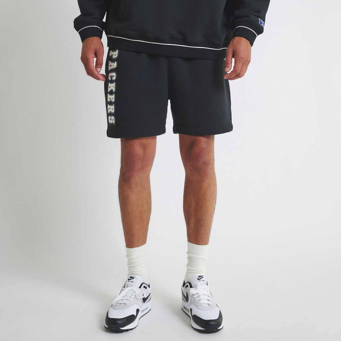 Green Bay Packers Off Season Unisex Fleece Shorts - Black Shorts