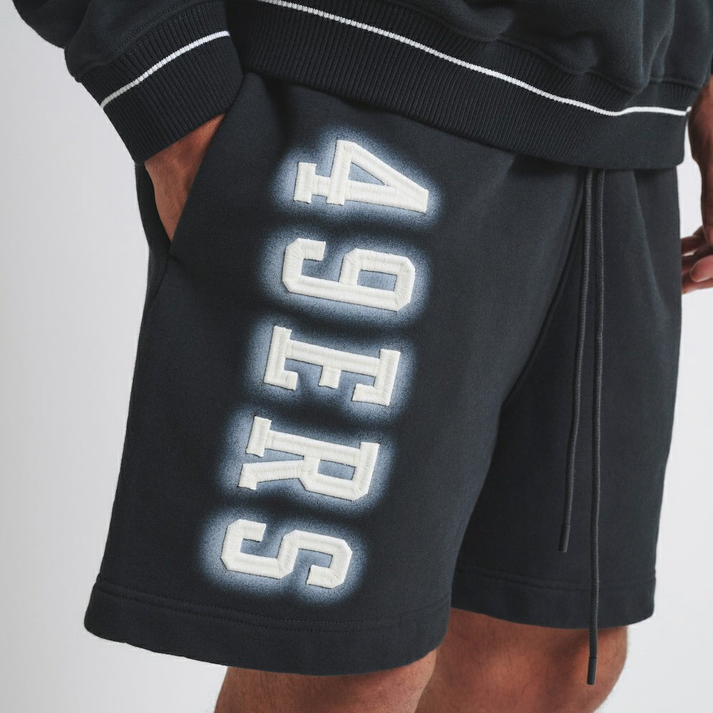 San Francisco 49ers Off Season Unisex Fleece Shorts - Black Shorts