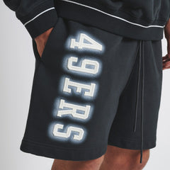 San Francisco 49ers Off Season Unisex Fleece Shorts - Black Shorts