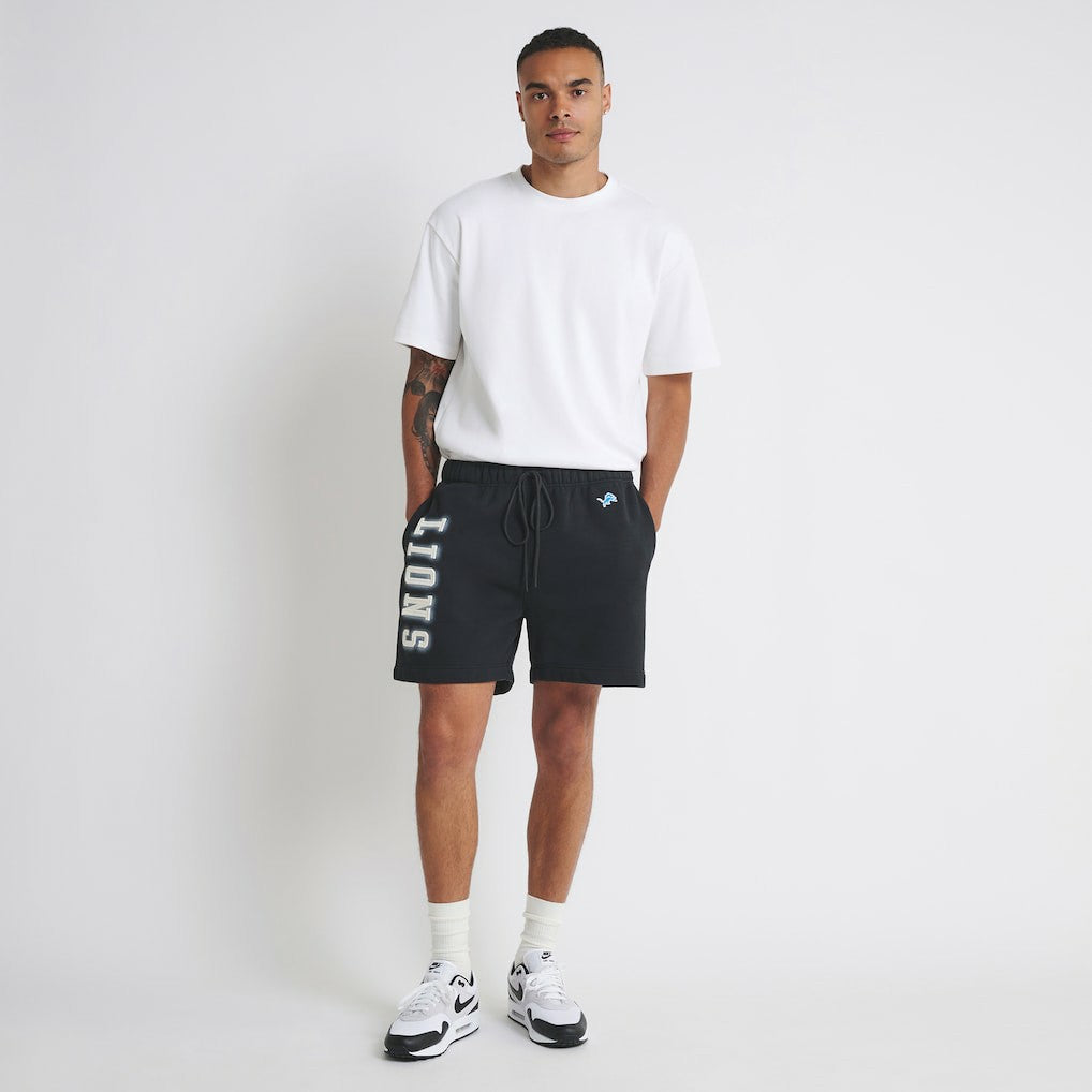 Detroit Lions Off Season Unisex Fleece Shorts - Black Shorts
