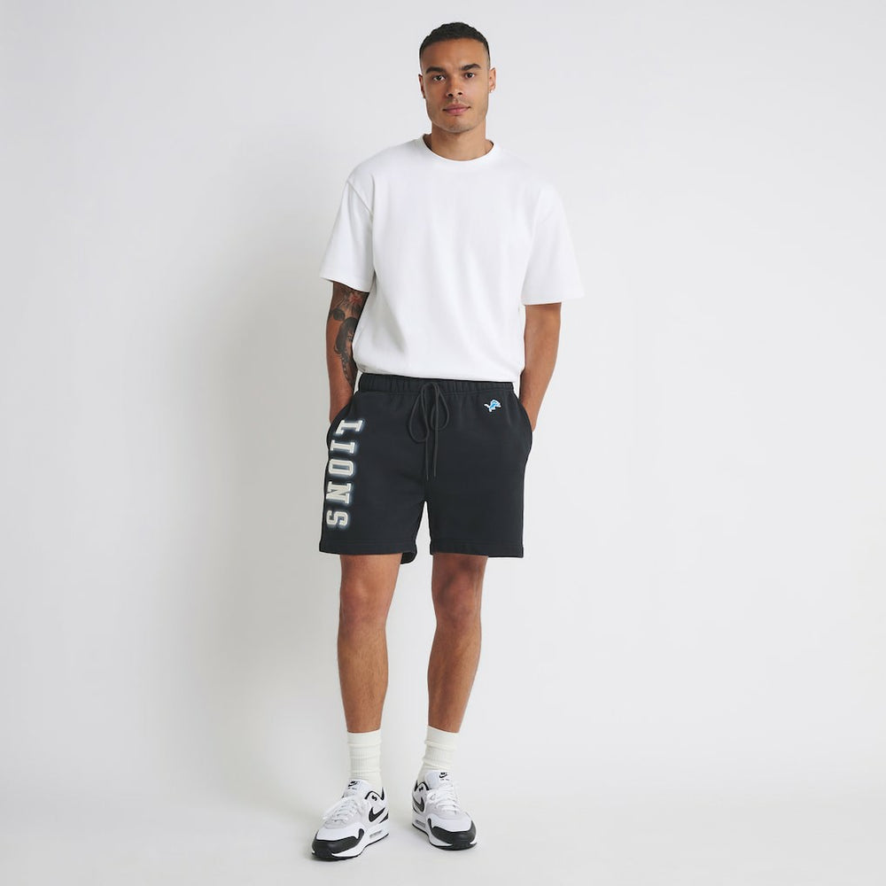 Detroit Lions Off Season Unisex Fleece Shorts - Black Shorts