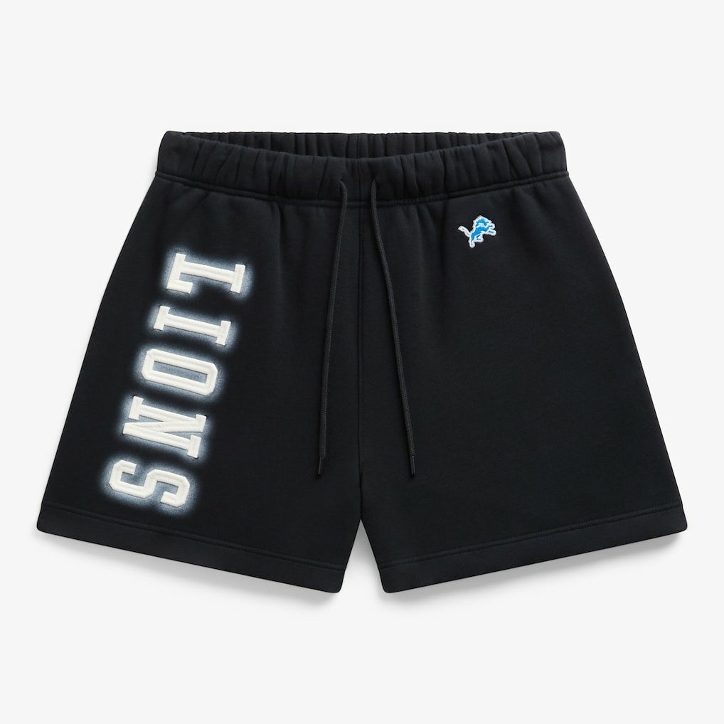 Detroit Lions Off Season Unisex Fleece Shorts - Black Shorts