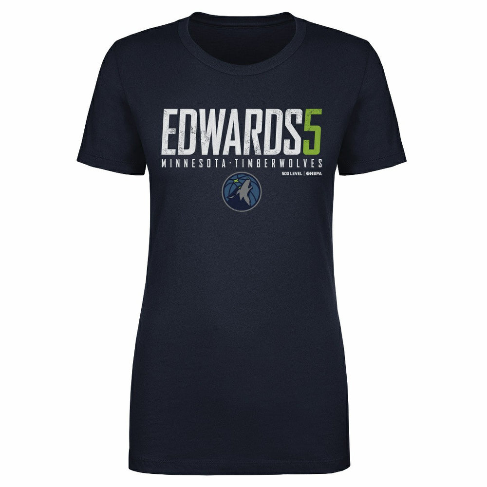 Anthony Edwards Minnesota Timberwolves 500 Level Women's Elite T-Shirt Navy