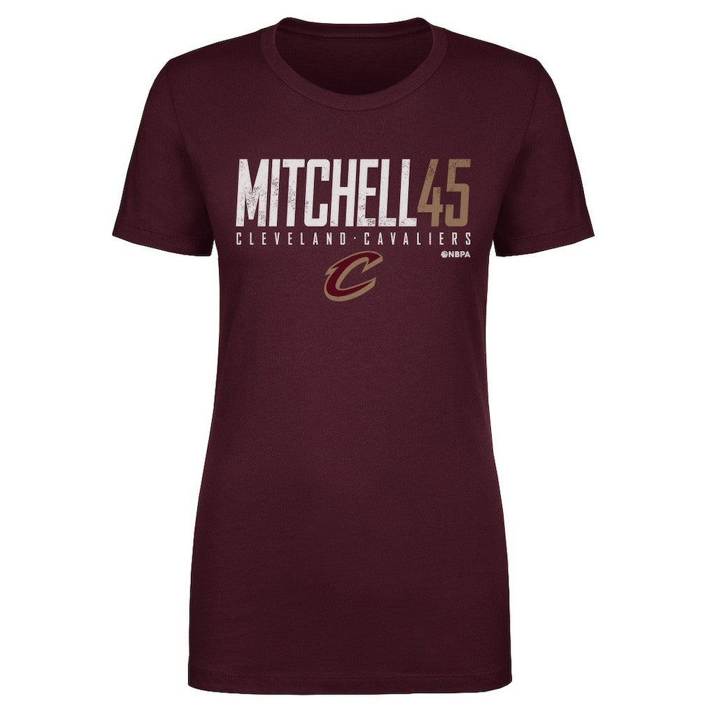 Donovan Mitchell Cleveland Cavaliers 500 Level Women's Elite T-Shirt Wine