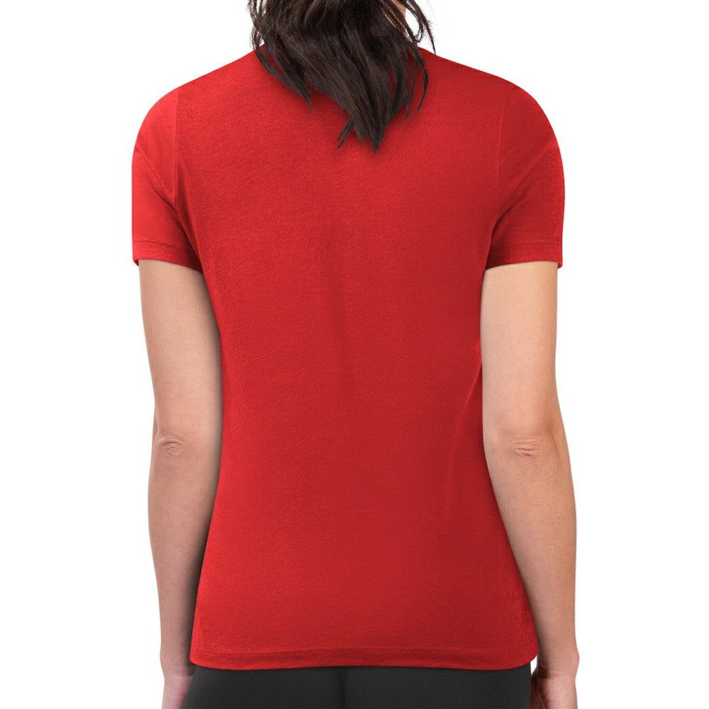 St. Louis Cardinals G-III 4Her by Carl Banks Women's Super-Slim Fit Lightweight Double Heart T-Shirt - Red T-shirts