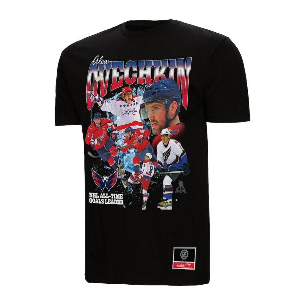 Alexander Ovechkin Washington Capitals Mitchell & Ness NHL All-Time Leading Goal Scorer Graphic T-Shirt - Black | US 203072042