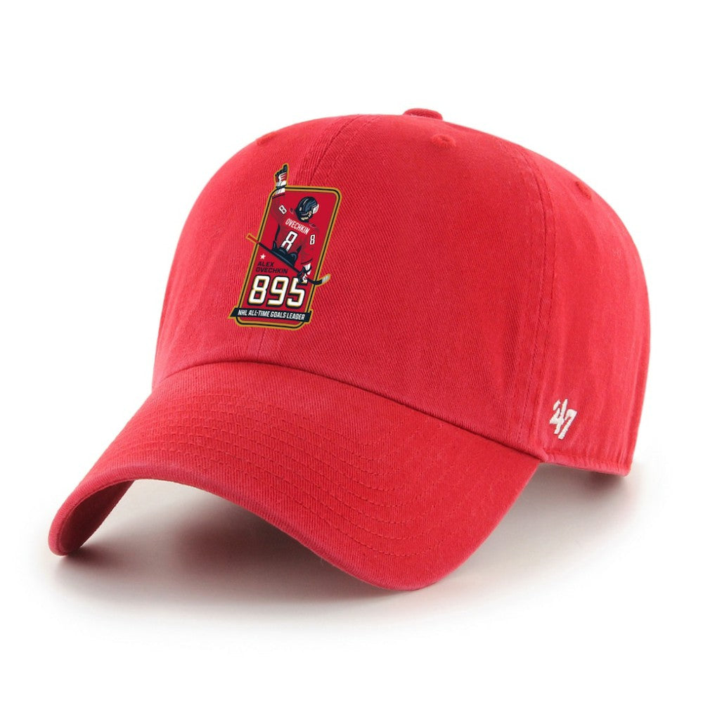 Alexander Ovechkin Washington Capitals '47 895 Most Goals of All Time Clean Up Adjustable Hat - Red | US 203072110