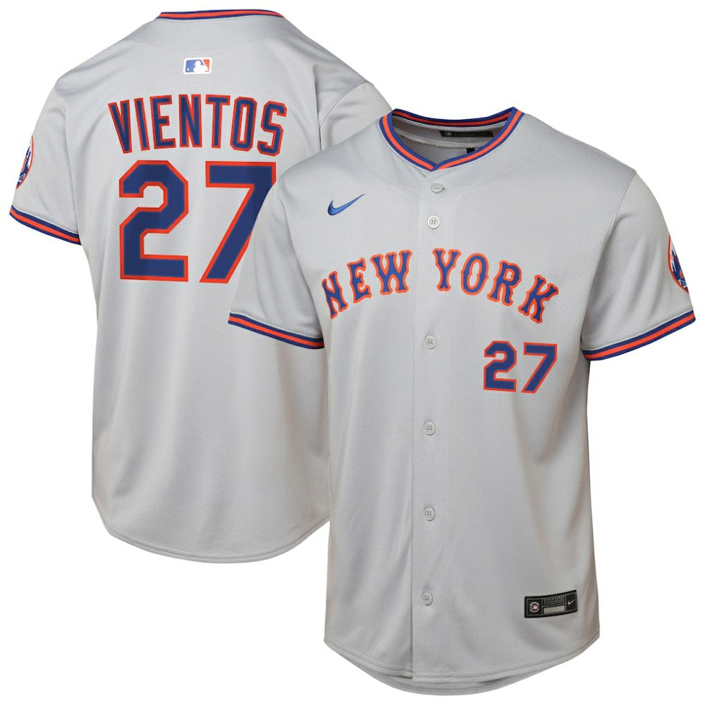Mark Vientos New York Mets Nike Youth Road Limited Jersey - Gray Jerseys