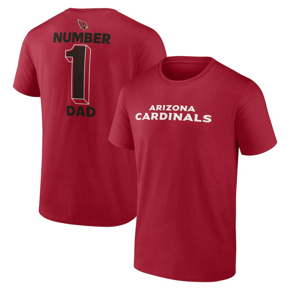 Arizona Cardinals #1 Dad Jersey T-Shirt - Cardinal T-shirts