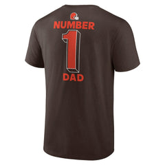 Cleveland Browns #1 Dad Jersey T-Shirt - Brown T-shirts