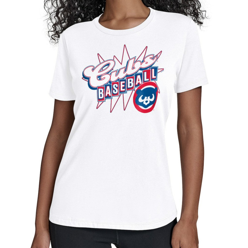 Chicago Cubs Starter Women's Drive-In T-Shirt - White T-shirts