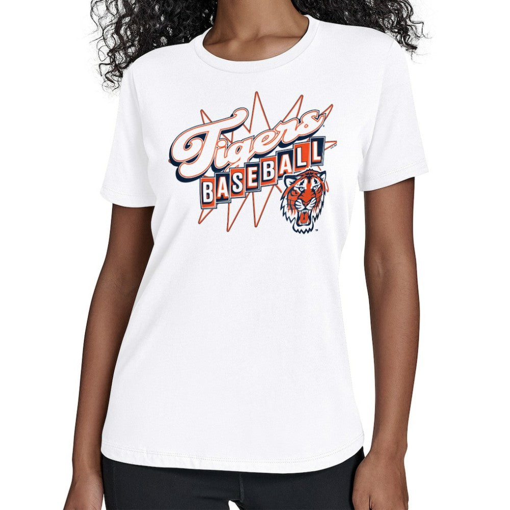 Detroit Tigers Starter Women's Drive-In T-Shirt - White T-shirts