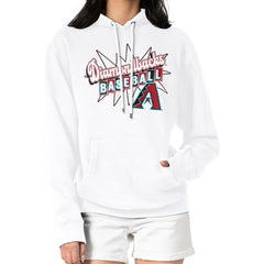 Arizona Diamondbacks Starter Women's Drive-In Pullover Hoodie - White Hoodies