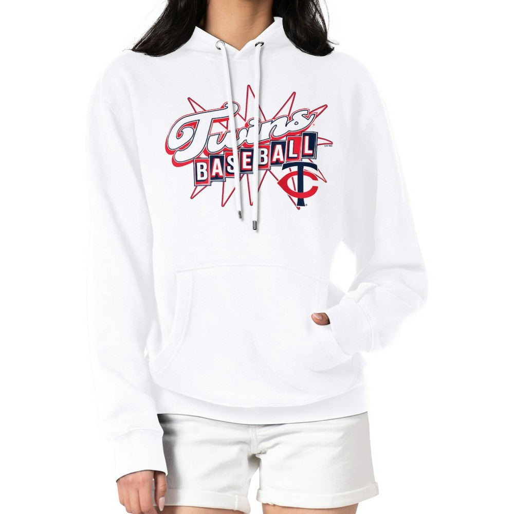 Minnesota Twins Starter Women's Drive-In Pullover Hoodie - White Hoodies