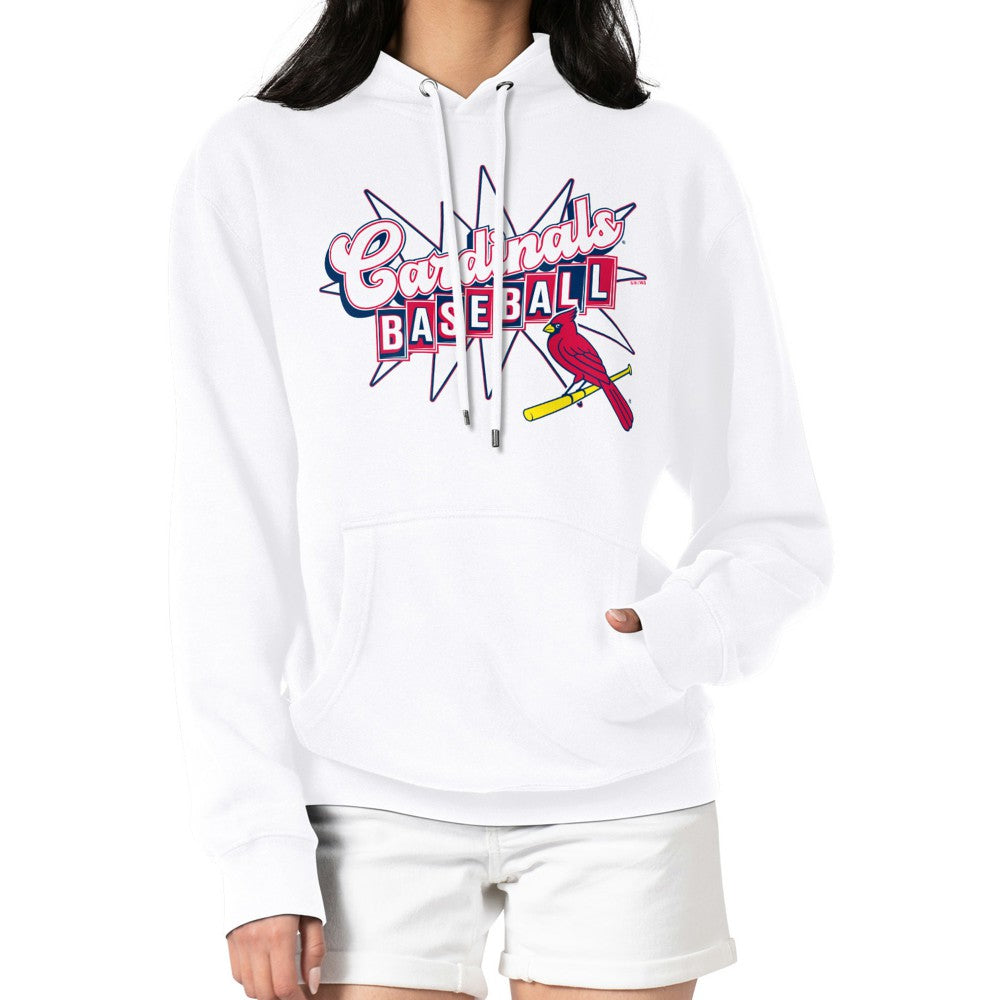 St. Louis Cardinals Starter Women's Drive-In Pullover Hoodie - White Hoodies