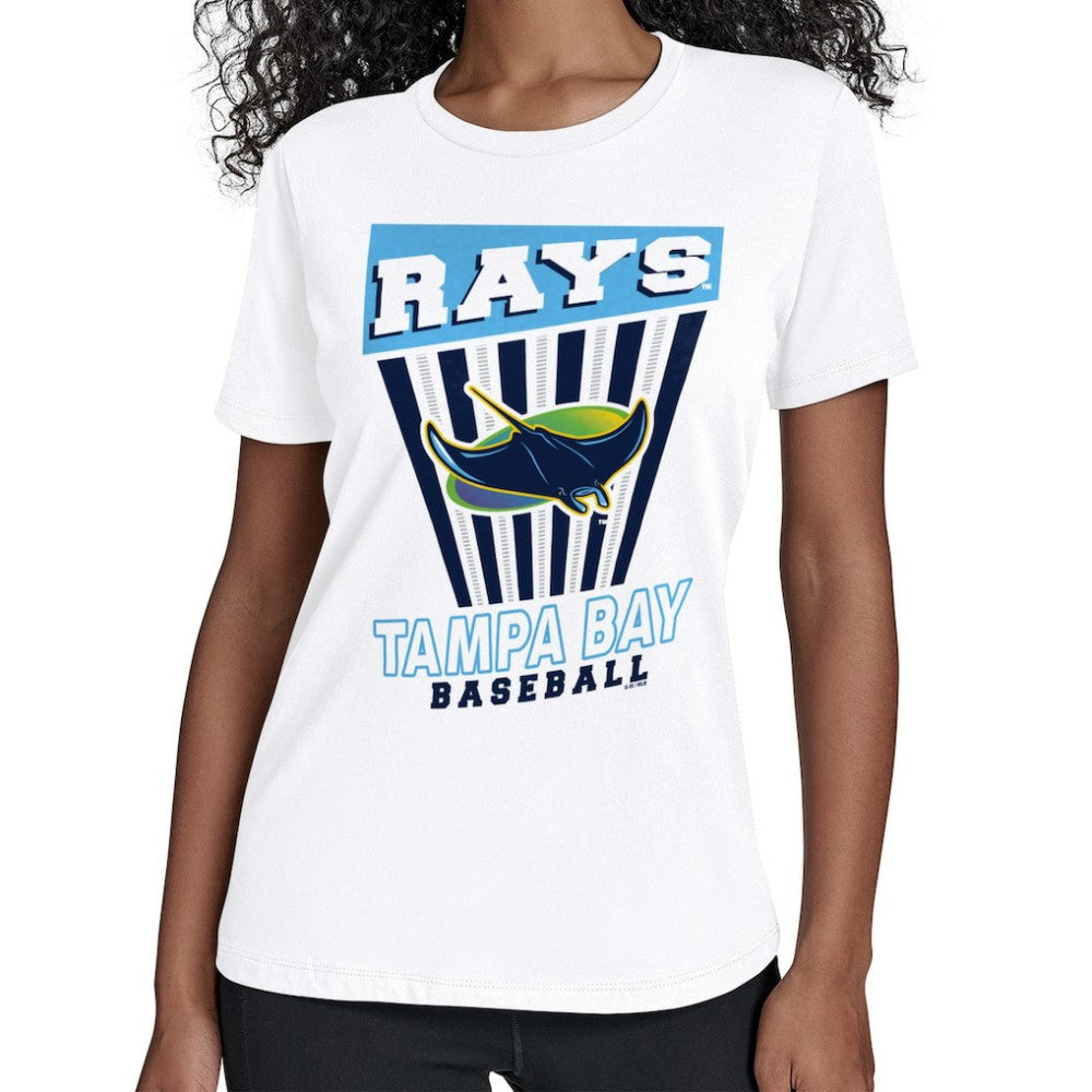 Tampa Bay Rays Starter Women's Poster Print T-Shirt - White T-shirts