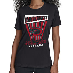 Arizona Diamondbacks Starter Women's Poster Print T-Shirt - Black T-shirts