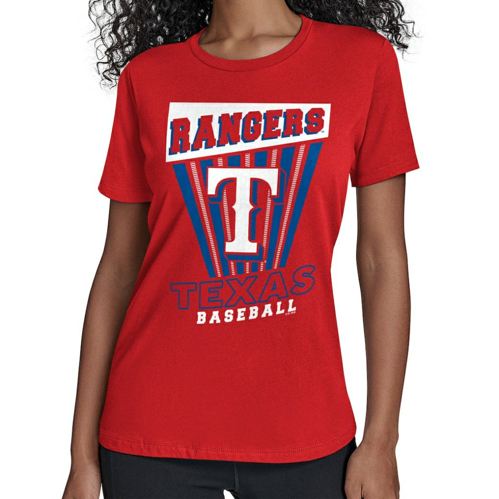 Texas Rangers Starter Women's Poster Print T-Shirt - Red T-shirts