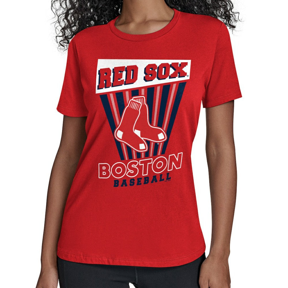 Boston Red Sox Starter Women's Poster Print T-Shirt - Red T-shirts