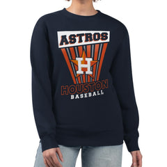 Houston Astros Starter Women's Poster Print Pullover Sweatshirt - Navy Pullover