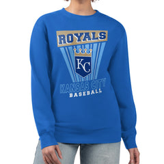 Kansas City Royals Starter Women's Poster Print Pullover Sweatshirt - Royal Pullover