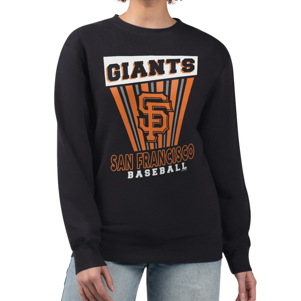 San Francisco Giants Starter Women's Poster Print Pullover Sweatshirt - Black Pullover