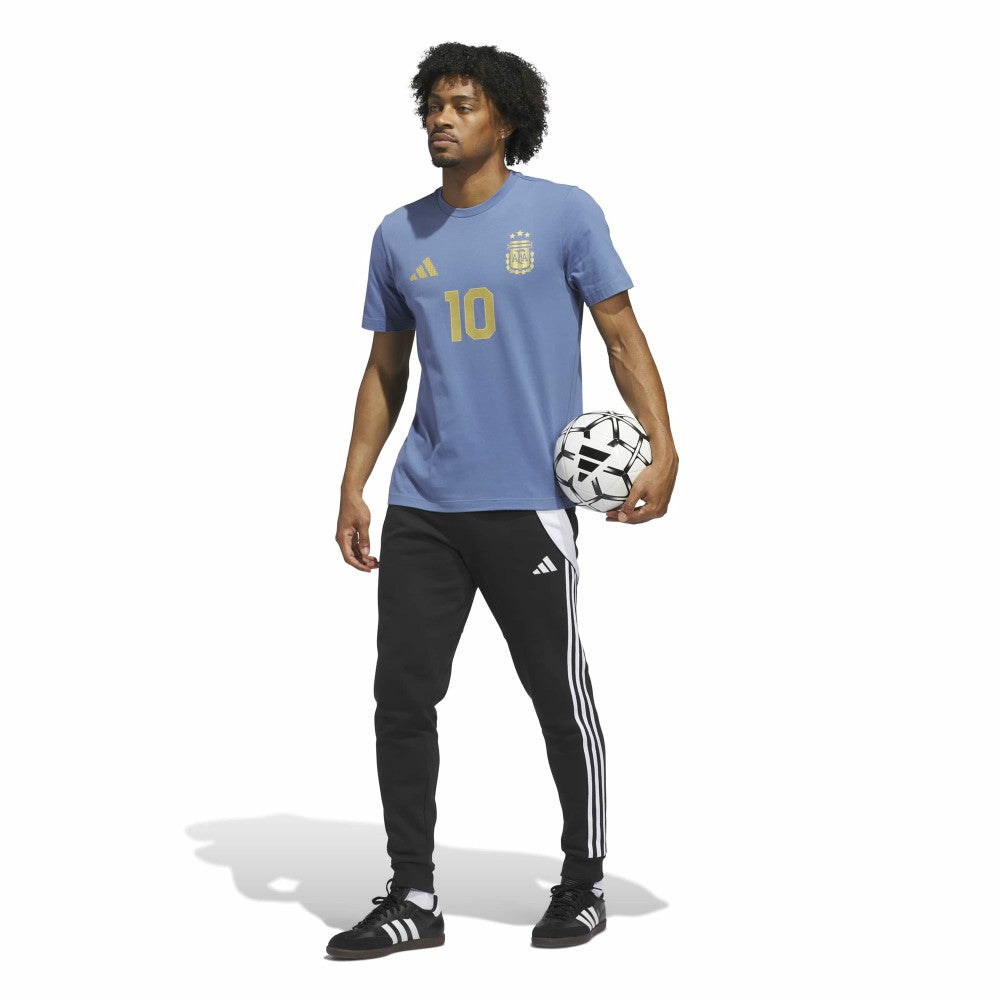 Lionel Messi Argentina National Team Name & Number T-Shirt Blue - Adidas
