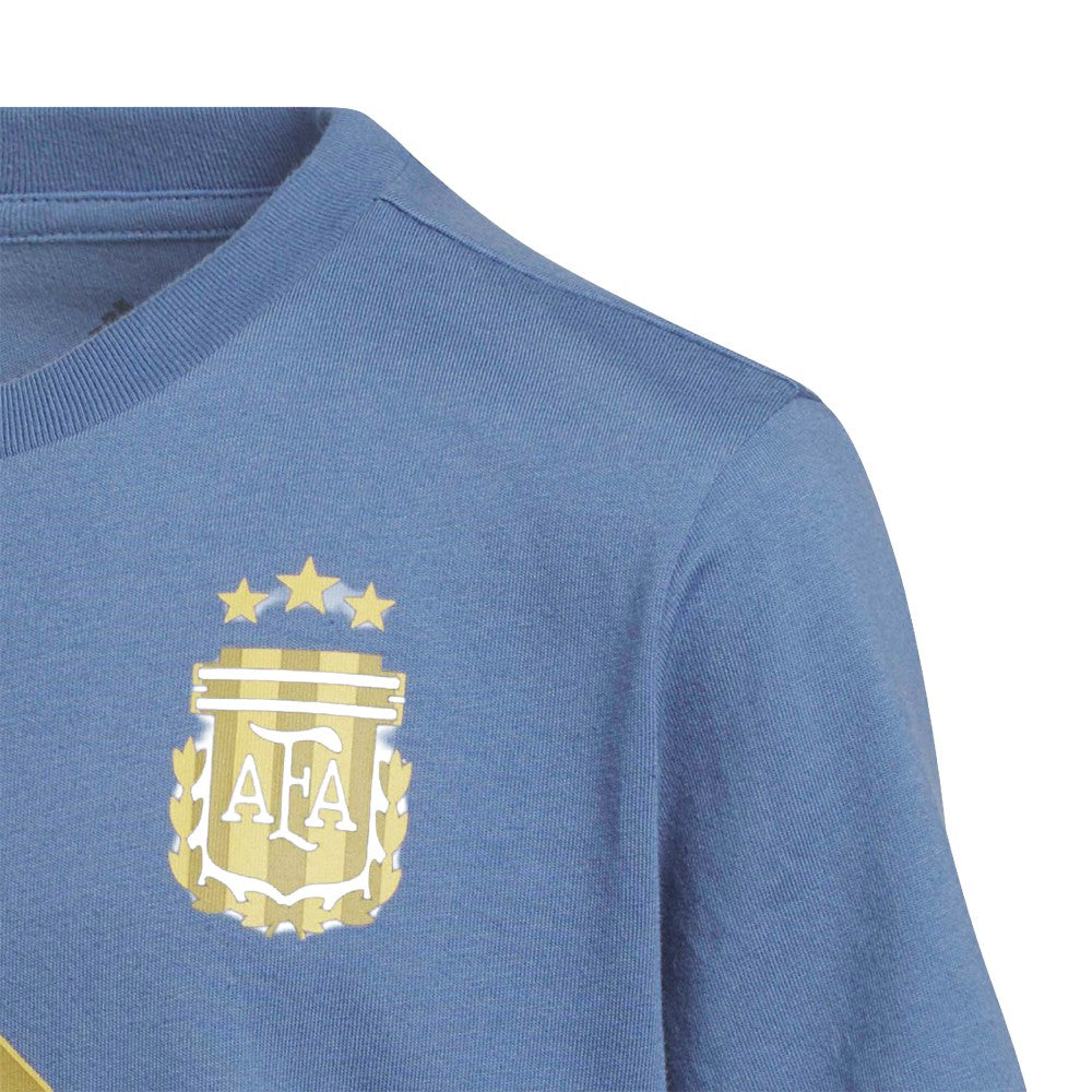 Lionel Messi Argentina National Team Youth Name & Number T-Shirt Blue - Adidas cheap