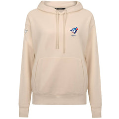Toronto Blue Jays Levelwear Women's Cooperstown Collection Adorn Core Logo Pullover Hoodie - Khaki Hoodies