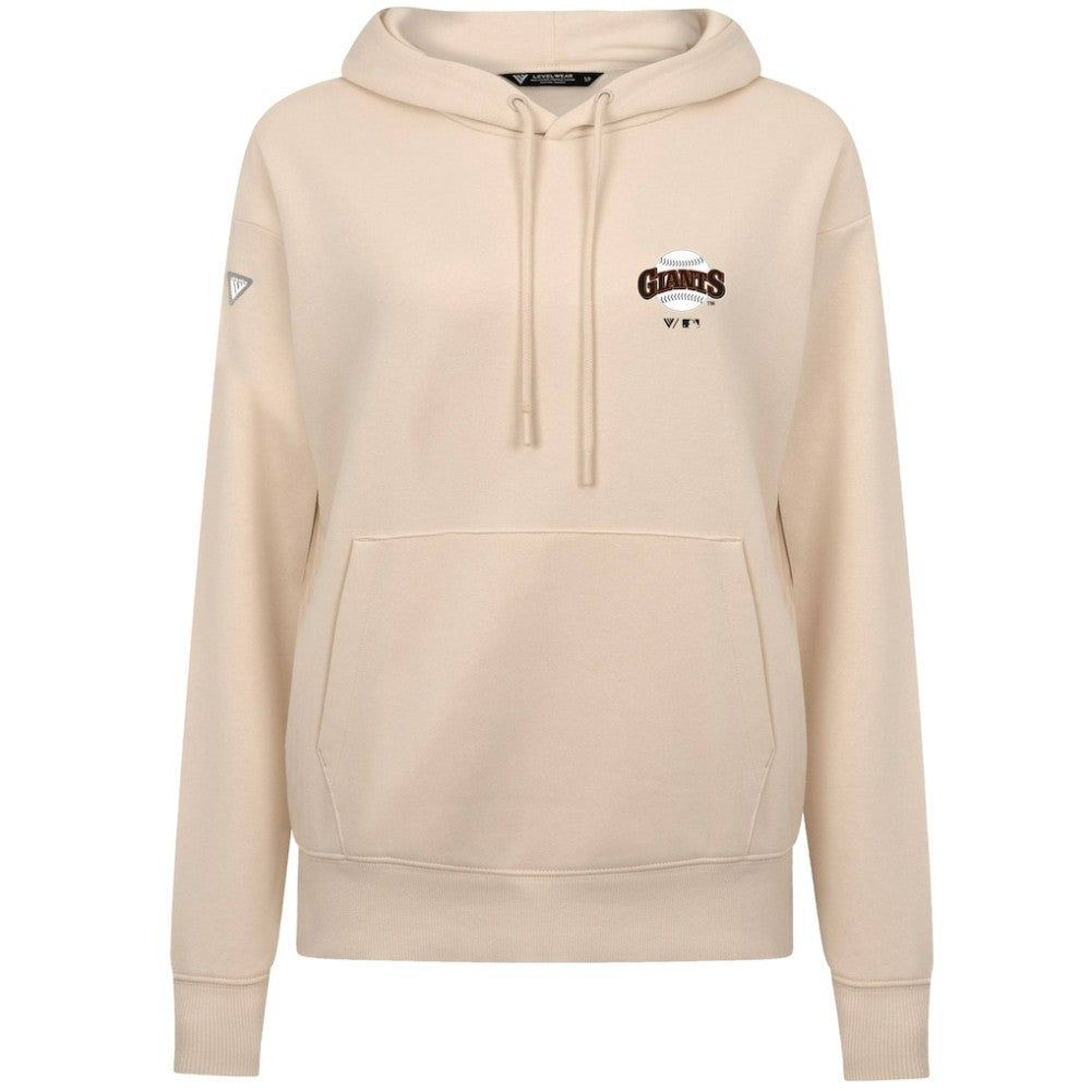 San Francisco Giants Levelwear Women's Cooperstown Collection Adorn Core Logo Pullover Hoodie - Khaki Hoodies