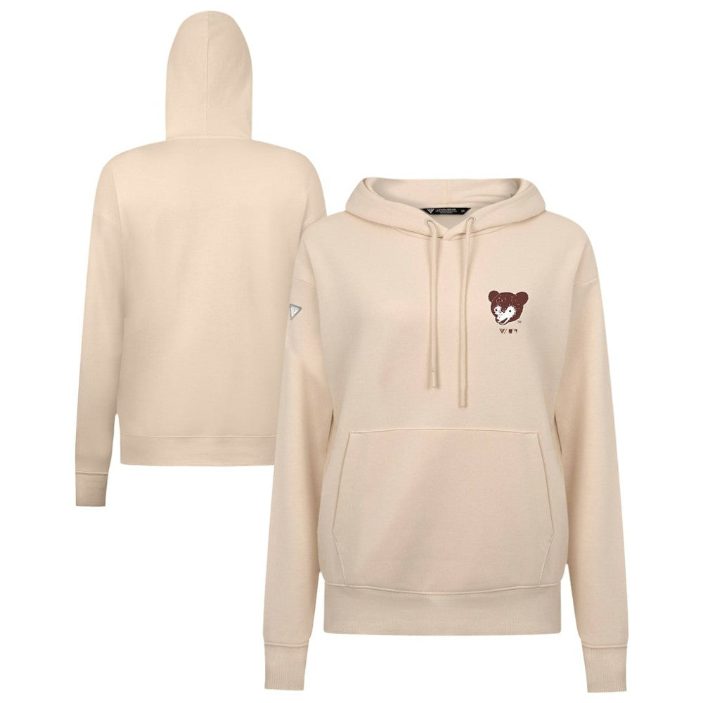 Chicago Cubs Levelwear Women's Cooperstown Collection Adorn Core Logo Pullover Hoodie - Khaki Hoodies