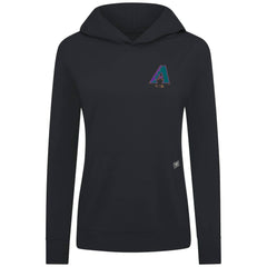 Arizona Diamondbacks Levelwear Women's Cooperstown Collection Relay Core Logo Pullover Hoodie - Black Hoodies