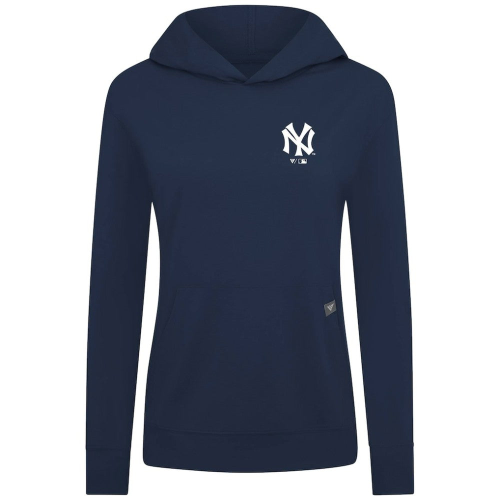 New York Yankees Levelwear Women's Cooperstown Collection Relay Core Logo Pullover Hoodie - Navy Hoodies