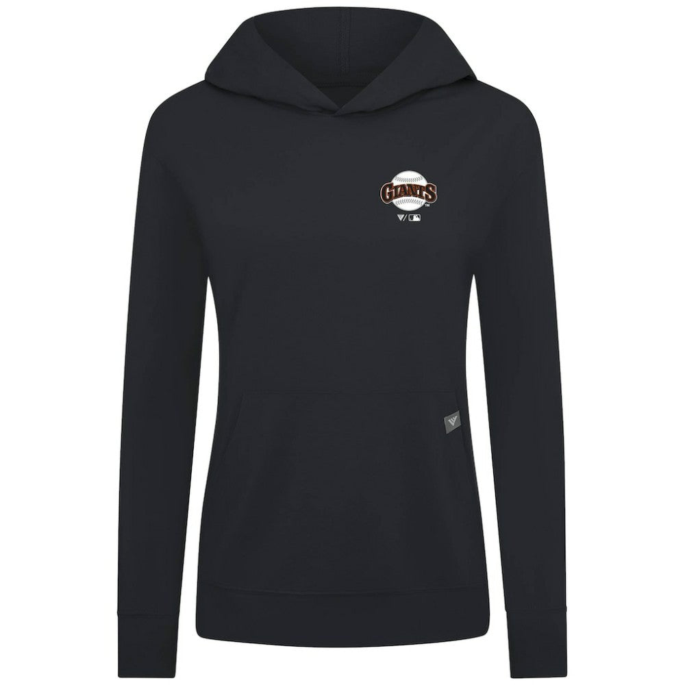 San Francisco Giants Levelwear Women's Cooperstown Collection Relay Core Logo Pullover Hoodie - Black Hoodies