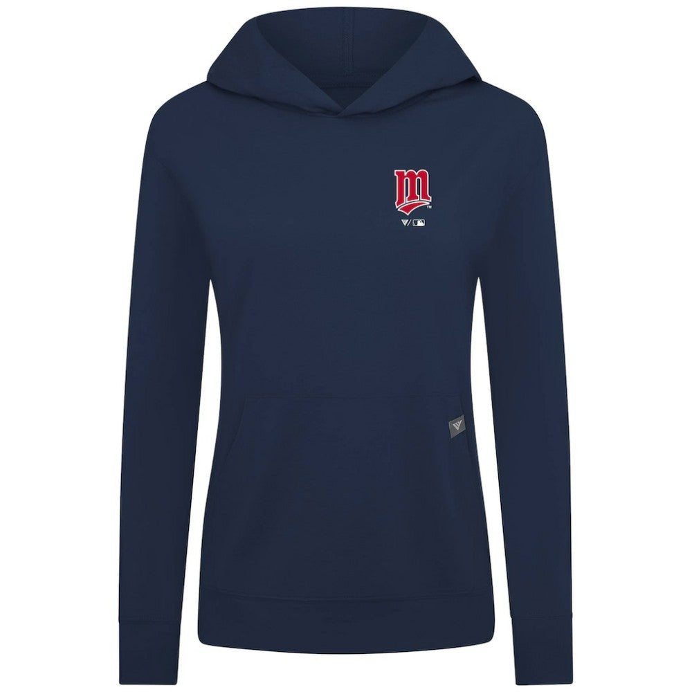 Minnesota Twins Levelwear Women's Cooperstown Collection Relay Core Logo Pullover Hoodie - Navy Hoodies