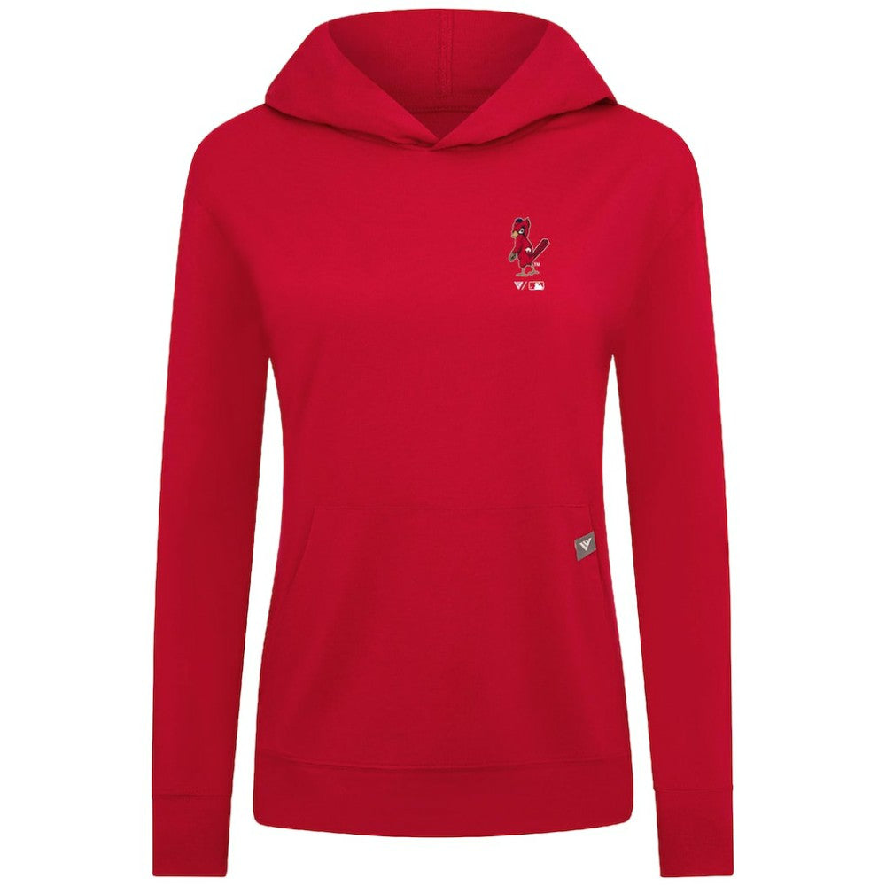 St. Louis Cardinals Levelwear Women's Cooperstown Collection Relay Core Logo Pullover Hoodie - Red Hoodies