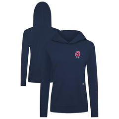 Atlanta Braves Levelwear Women's Cooperstown Collection Relay Core Logo Pullover Hoodie - Navy Hoodies