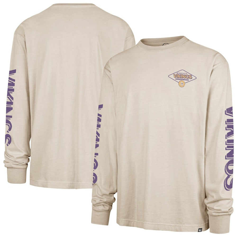 Minnesota Vikings '47 Cairn Ravine Foundation Long Sleeve T-Shirt - Tan T-shirts