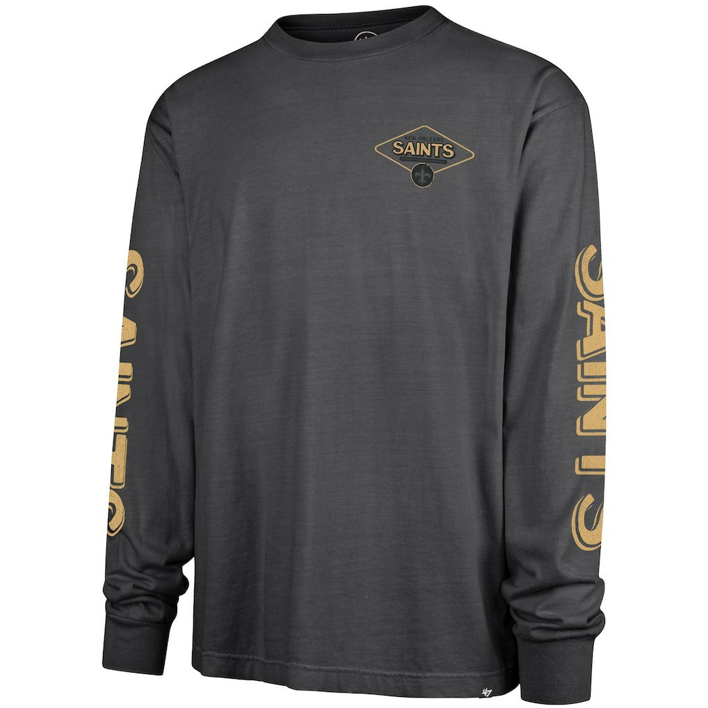 New Orleans Saints '47 Cairn Ravine Foundation Long Sleeve T-Shirt - Black T-shirts