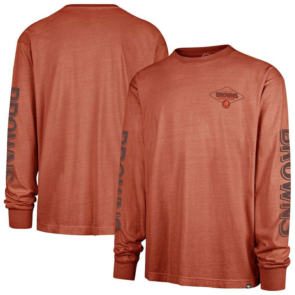 Cleveland Browns '47 Cairn Ravine Foundation Throwback Long Sleeve T-Shirt - Orange T-shirts