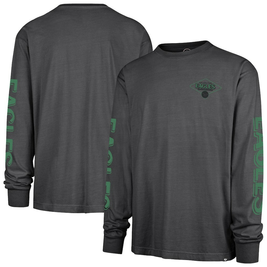 Philadelphia Eagles '47 Cairn Ravine Foundation Throwback Long Sleeve T-Shirt - Black T-shirts