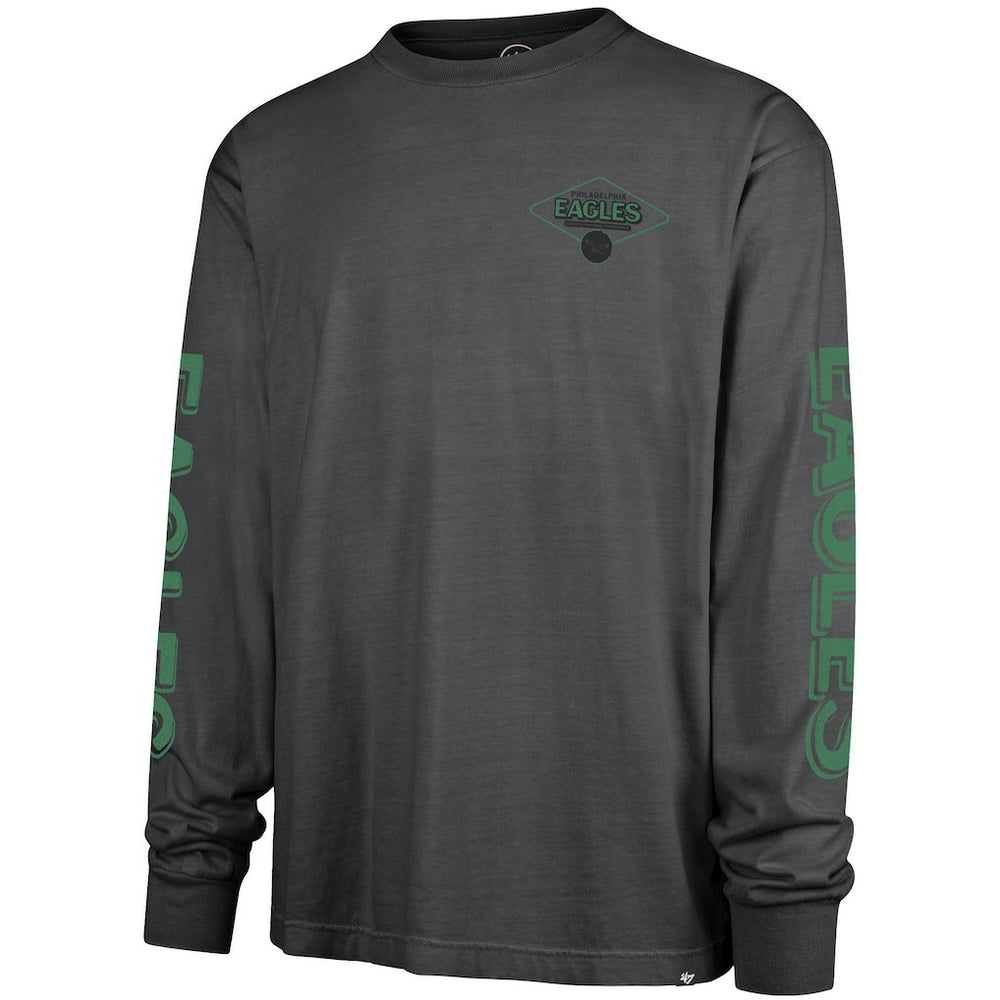 Philadelphia Eagles '47 Cairn Ravine Foundation Throwback Long Sleeve T-Shirt - Black T-shirts